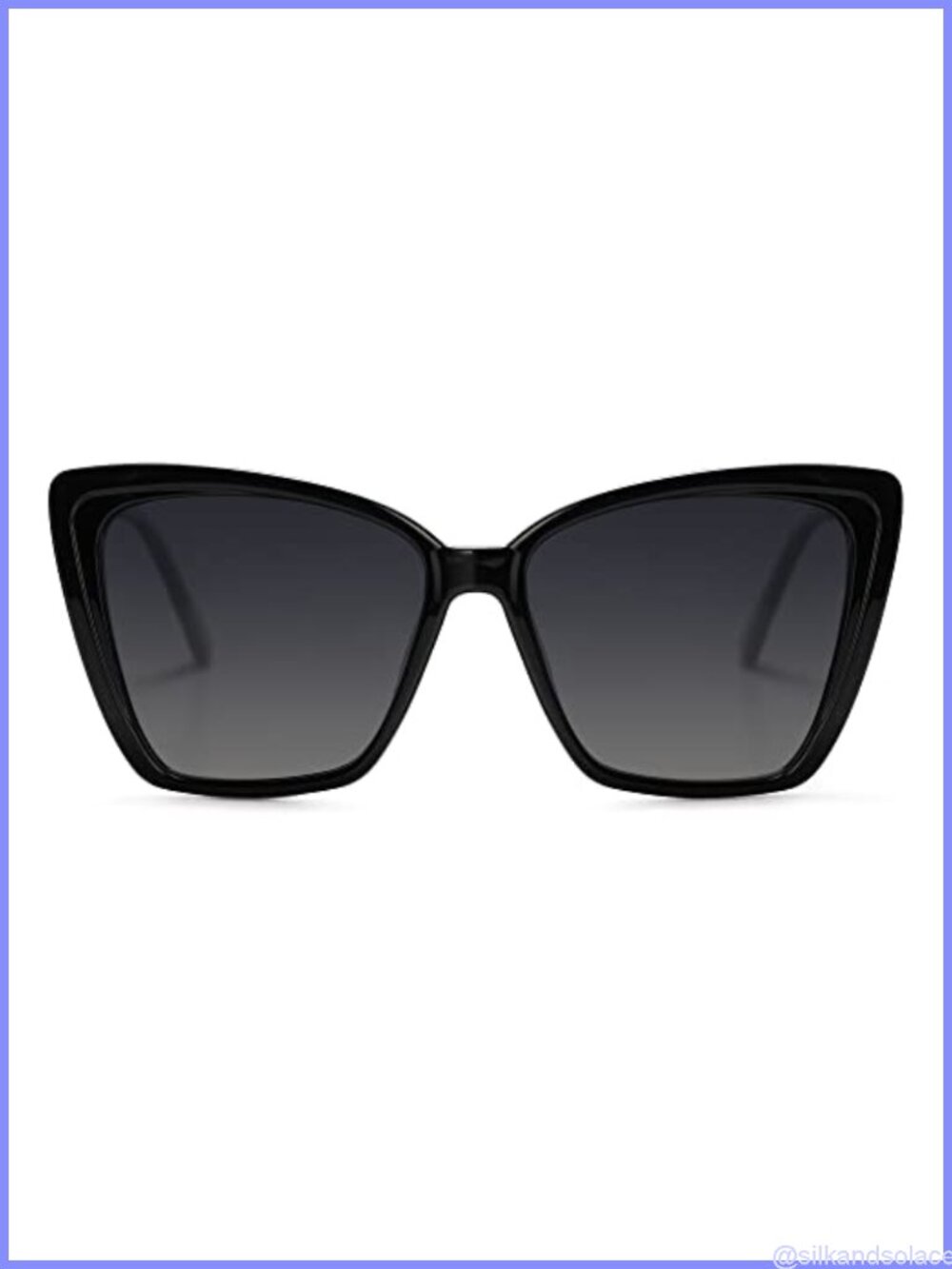 Polarized Oversized Square Cat Eye Sunglasses UV Protection